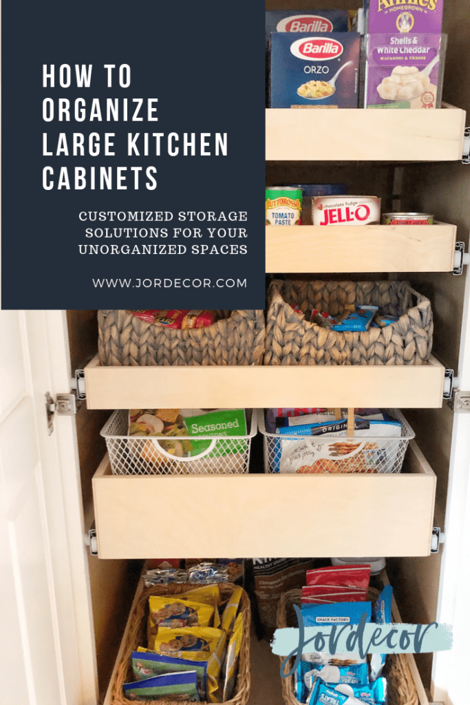 How to Organize Large Kitchen Cabinets - Jordecor