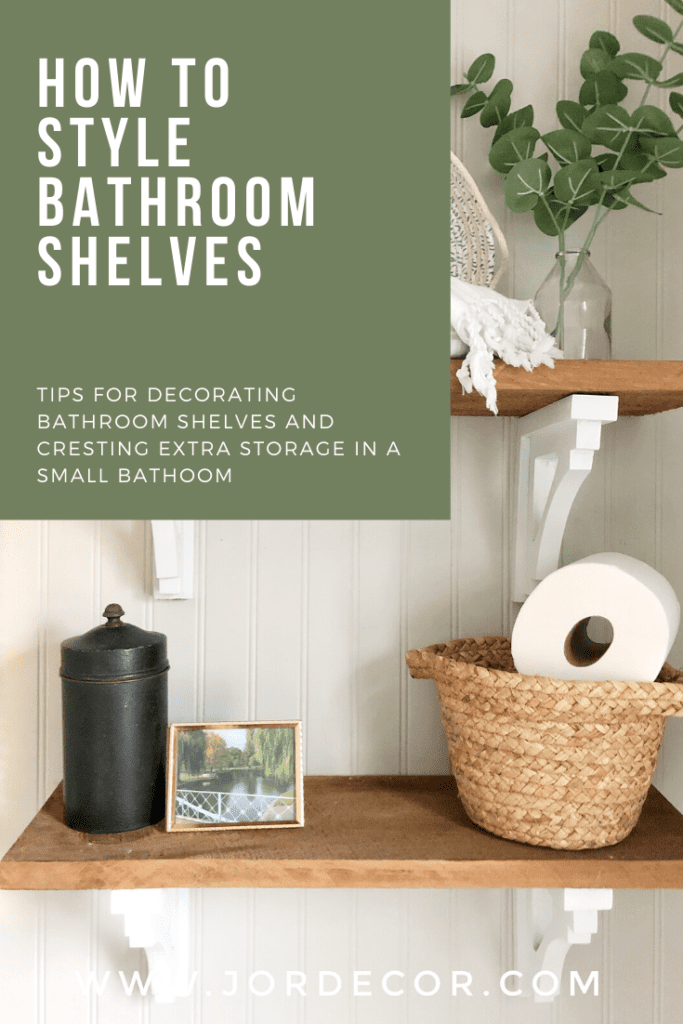 How To Style Bathroom Shelves Jordecor - Bathroom Rack Decor Ideas