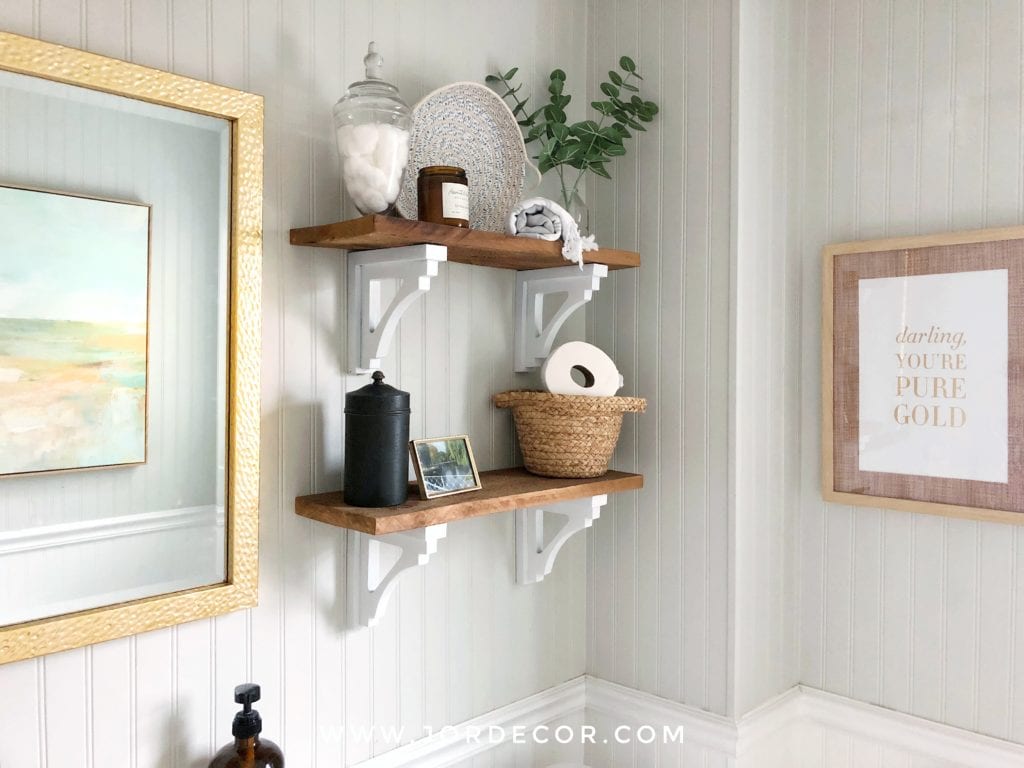 How To Style Bathroom Shelves Jordecor, How To Decorate Shelves
